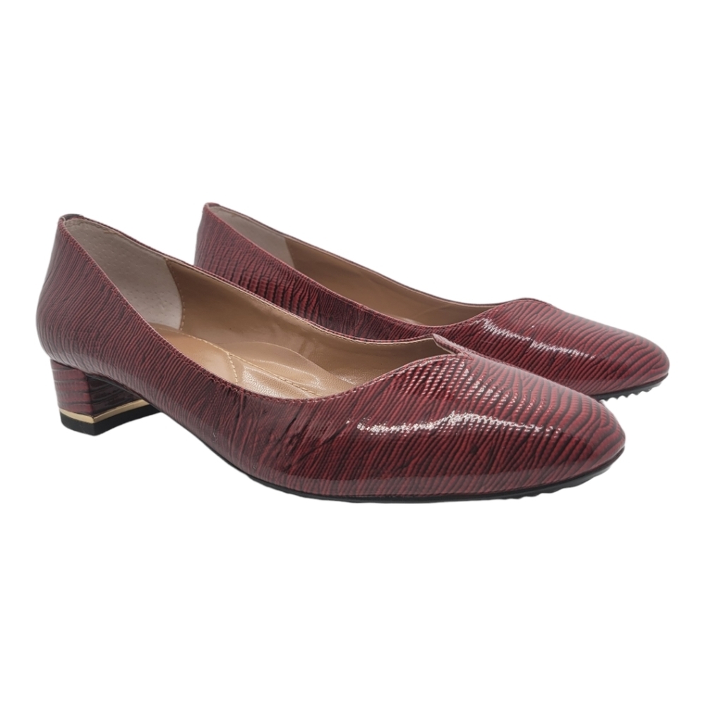 NWOT Women's J. Renee Bambalina Lizard Patent Leather Heel Pump Size 7.5M